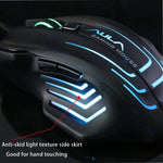 Souris de jeu filaire USB optique compétitive 7D Aula Series Ghost Shark II Colourful Light, résolution maximale de 4000 DPI, Ghost Shark II(B)