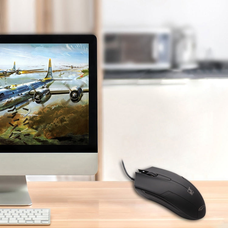 Souris de jeu optique filaire universelle Chasing Leopard 119 USB, longueur : 1,45 m, 119 noir, 119 noir de jais, 119 blanc