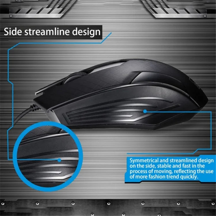 Chasing Leopard 129 USB Universal Wired Optical Gaming Mouse with Counter Weight, Length: 1.3m, 129