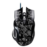 Souris de jeu e-sport optique filaire ZGB 169 USB 2400DPI à quatre vitesses réglables avec rétroéclairage LED et contrepoids, Longueur : 1,45 m, 169 Noir, 169 Blanc