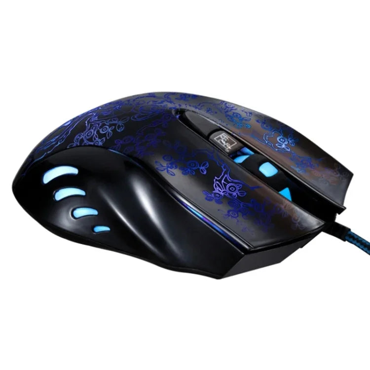 Souris de jeu e-sport optique filaire ZGB 169 USB 2400DPI à quatre vitesses réglables avec rétroéclairage LED et contrepoids, Longueur : 1,45 m, 169 Noir, 169 Blanc