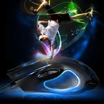Souris de jeu e-sport optique filaire ZGB 169 USB 2400DPI à quatre vitesses réglables avec rétroéclairage LED et contrepoids, Longueur : 1,45 m, 169 Noir, 169 Blanc