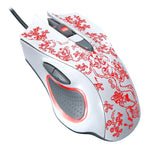Souris de jeu e-sport optique filaire ZGB 169 USB 2400DPI à quatre vitesses réglables avec rétroéclairage LED et contrepoids, Longueur : 1,45 m, 169 Noir, 169 Blanc