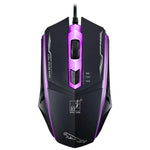 Souris de jeu optique filaire Chasing Leopard 199 USB 1600 DPI avec rétroéclairage LED et trois vitesses réglables, longueur: 1,3 m, 199 noire, 199