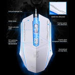 Souris de jeu optique filaire Chasing Leopard 199 USB 1600 DPI avec rétroéclairage LED et trois vitesses réglables, longueur: 1,3 m, 199 noire, 199