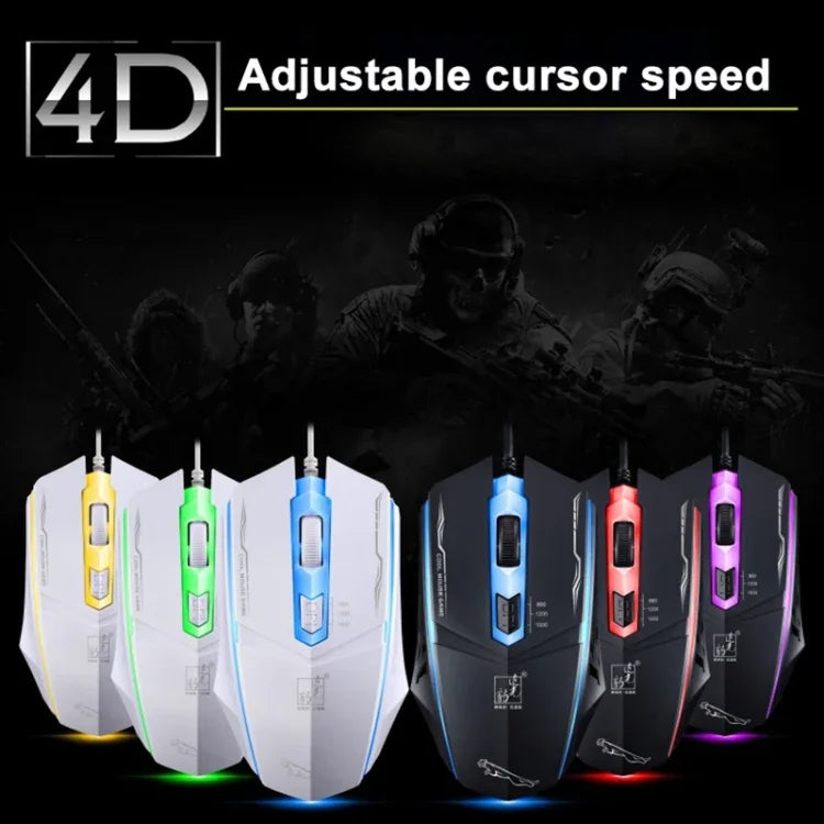 Souris de jeu optique filaire Chasing Leopard 199 USB 1600 DPI avec rétroéclairage LED et trois vitesses réglables, longueur: 1,3 m, 199 noire, 199
