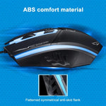 Souris de jeu optique filaire Chasing Leopard 199 USB 1600 DPI avec rétroéclairage LED et trois vitesses réglables, longueur: 1,3 m, 199 noire, 199