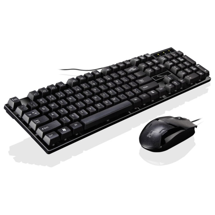 Ensemble Clavier de Jeu de Bureau Suspendu Filaire USB 104 Touches Chasing Leopard Q17 + Souris Filaire Symétrique, Longueur du câble du clavier : 1,4 m, Longueur du câble de la souris : 1,3 m, Q17 Noir, Q17 Blanc