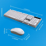 Ensemble Clavier de Jeu de Bureau Suspendu Filaire USB 104 Touches Chasing Leopard Q17 + Souris Filaire Symétrique, Longueur du câble du clavier : 1,4 m, Longueur du câble de la souris : 1,3 m, Q17 Noir, Q17 Blanc