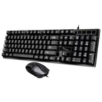 Ensemble Clavier de Jeu de Bureau Suspendu Filaire USB 104 Touches Chasing Leopard Q17 + Souris Filaire Symétrique, Longueur du câble du clavier : 1,4 m, Longueur du câble de la souris : 1,3 m, Q17 Noir, Q17 Blanc