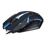 Souris de jeu optique filaire Chasing Leopard V17 USB 2400 DPI réglable à quatre vitesses avec motif de ligne et lumière respiratoire LED, longueur : 1,45 m, V17, V17 Jet Black
