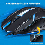 Souris de jeu optique filaire Chasing Leopard V17 USB 2400 DPI réglable à quatre vitesses avec motif de ligne et lumière respiratoire LED, longueur : 1,45 m, V17, V17 Jet Black