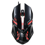 Souris de jeu optique filaire Chasing Leopard V17 USB 2400 DPI réglable à quatre vitesses avec motif de ligne et lumière respiratoire LED, longueur : 1,45 m, V17, V17 Jet Black