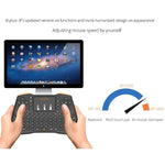 Clavier sans fil mini VIBOTON i8 Plus 2,4 GHz QWERT avec pavé tactile pour boîtier TV, Mi Box, ordinateur, tablette, ordinateur portable et projecteur (noir), clavier sans fil