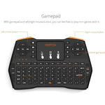 Clavier sans fil mini VIBOTON i8 Plus 2,4 GHz QWERT avec pavé tactile pour boîtier TV, Mi Box, ordinateur, tablette, ordinateur portable et projecteur (noir), clavier sans fil