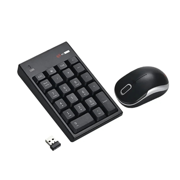 Ensemble clavier numérique 22 touches MC Saite MC-61CB sans fil 2,4 GHz et souris avec récepteur USB pour ordinateur PC portable