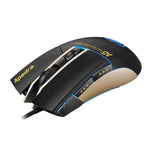 Apedra iMICE A5 Souris de jeu haute précision LED à lumière respiratoire contrôlée à quatre couleurs USB 7 boutons 3200 DPI Souris de jeu optique filaire pour ordinateur PC portable, iMICE A5