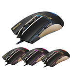 Apedra iMICE A5 Souris de jeu haute précision LED à lumière respiratoire contrôlée à quatre couleurs USB 7 boutons 3200 DPI Souris de jeu optique filaire pour ordinateur PC portable, iMICE A5