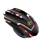Apedra iMICE A9 Souris de jeu haute précision LED à quatre couleurs à respiration contrôlée USB 6 boutons 3200 DPI Souris de jeu optique filaire pour ordinateur PC portable, iMICE A9