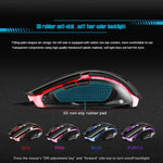 Apedra iMICE A9 Souris de jeu haute précision LED à quatre couleurs à respiration contrôlée USB 6 boutons 3200 DPI Souris de jeu optique filaire pour ordinateur PC portable, iMICE A9