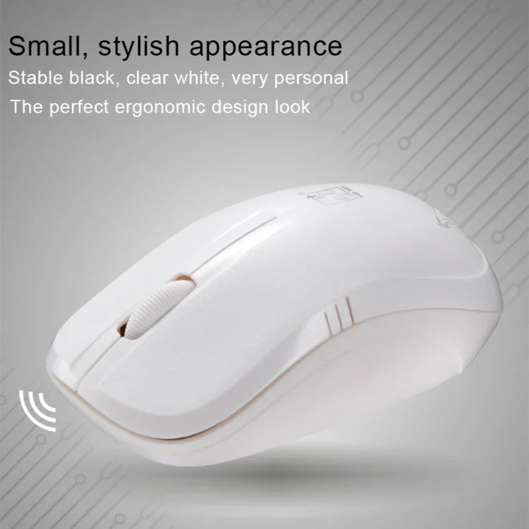 ZGB 101B Souris optique sans fil professionnelle et commerciale 2,4 GHz 1600 DPI, clic silencieux, mini souris silencieuse pour ordinateur portable, PC, distance sans fil : 30 m