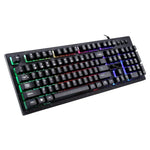 ZGB G20 Clavier d'ordinateur lumineux filaire USB à 104 touches, sensation mécanique, clavier de jeu