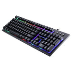 ZGB G20 Clavier d'ordinateur lumineux filaire USB à 104 touches, sensation mécanique, clavier de jeu