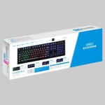 ZGB G20 Clavier d'ordinateur lumineux filaire USB à 104 touches, sensation mécanique, clavier de jeu