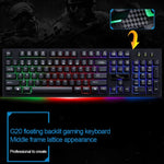 ZGB G20 Clavier d'ordinateur lumineux filaire USB à 104 touches, sensation mécanique, clavier de jeu