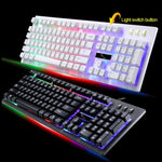 ZGB G20 Clavier d'ordinateur lumineux filaire USB à 104 touches, sensation mécanique, clavier de jeu