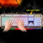 Clavier de jeu ZGB G700 104 touches filaire USB à sensation mécanique, panneau métallique lumineux, suspension, avec support de téléphone