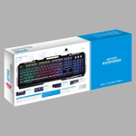 Clavier de jeu ZGB G700 104 touches filaire USB à sensation mécanique, panneau métallique lumineux, suspension, avec support de téléphone