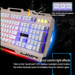 Clavier de jeu ZGB G700 104 touches filaire USB à sensation mécanique, panneau métallique lumineux, suspension, avec support de téléphone