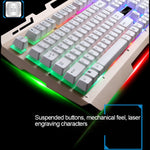 Clavier de jeu ZGB G700 104 touches filaire USB à sensation mécanique, panneau métallique lumineux, suspension, avec support de téléphone