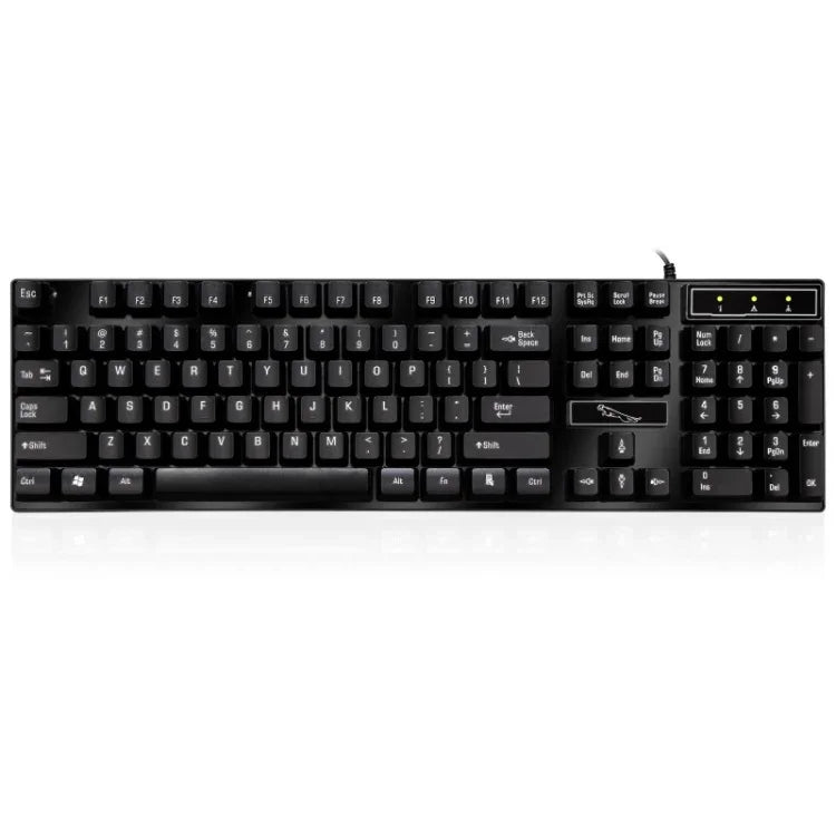 Clavier ZGB Q17 104 touches USB filaire suspendu pour jeux et bureautique pour ordinateur portable, PC