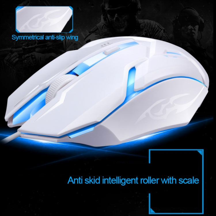 ZGB G20 1600 DPI Kit Clavier à Suspension Rétro-Éclairé Mécanique Filaire Professionnel + Souris Optique pour Ordinateur Portable, PC