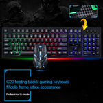 ZGB G20 1600 DPI Kit Clavier à Suspension Rétro-Éclairé Mécanique Filaire Professionnel + Souris Optique pour Ordinateur Portable, PC