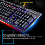 ZGB G20 1600 DPI Kit Clavier à Suspension Rétro-Éclairé Mécanique Filaire Professionnel + Souris Optique pour Ordinateur Portable, PC