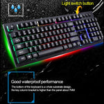 ZGB G20 1600 DPI Kit Clavier à Suspension Rétro-Éclairé Mécanique Filaire Professionnel + Souris Optique pour Ordinateur Portable, PC
