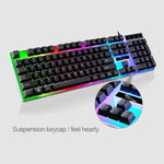 Kit clavier à suspension mécanique rétroéclairé coloré ZGB G21 1600 DPI filaire professionnel + souris optique pour ordinateur portable, PC