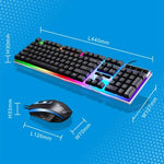 Kit clavier à suspension mécanique rétroéclairé coloré ZGB G21 1600 DPI filaire professionnel + souris optique pour ordinateur portable, PC