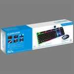 Kit clavier à suspension mécanique rétroéclairé coloré ZGB G21 1600 DPI filaire professionnel + souris optique pour ordinateur portable, PC