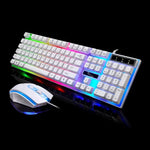 Kit clavier à suspension mécanique rétroéclairé coloré ZGB G21 1600 DPI filaire professionnel + souris optique pour ordinateur portable, PC