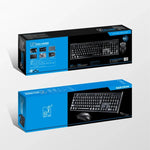 Clavier de jeu professionnel et souris optique filaire Chasing Leopard Q9 1600 DPI avec texture grille