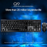 Clavier de jeu professionnel et souris optique filaire Chasing Leopard Q9 1600 DPI avec texture grille