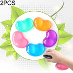 MONTIAN 2 PCS Support de poignet de souris en silicone transparent en forme de cœur, livraison de couleur aléatoire, en forme de cœur