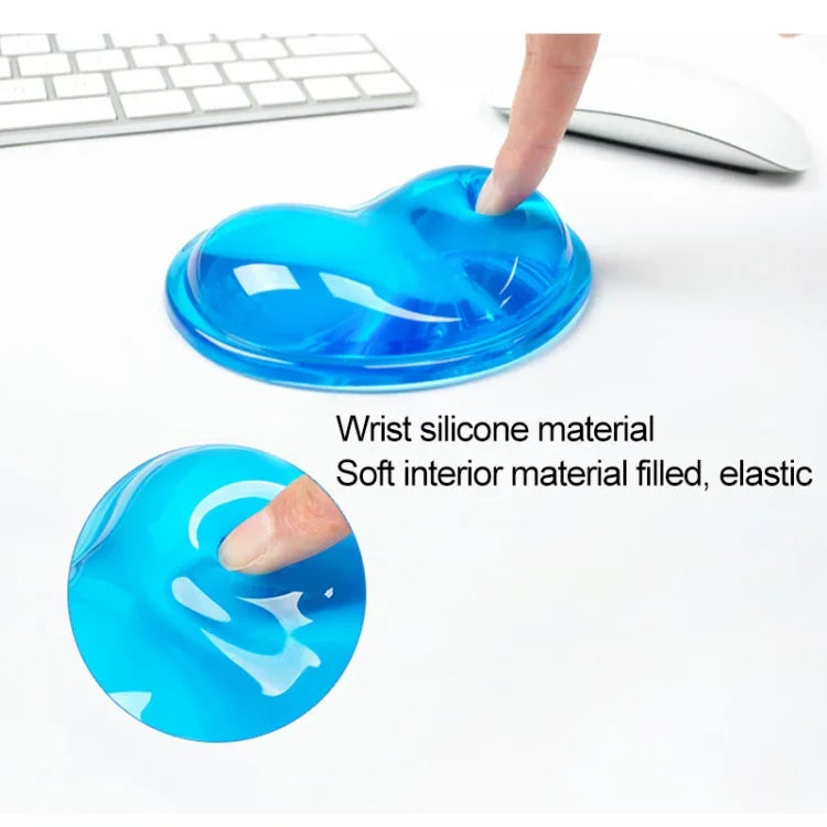 MONTIAN 2 PCS Support de poignet de souris en silicone transparent en forme de cœur, livraison de couleur aléatoire, en forme de cœur