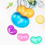 MONTIAN 2 PCS Support de poignet de souris en silicone transparent en forme de cœur, livraison de couleur aléatoire, en forme de cœur