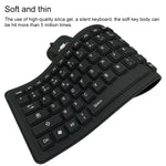 Clavier d'ordinateur portable de bureau étanche en silicone filaire USB 103 touches, langue française, longueur du câble : 1,5 m