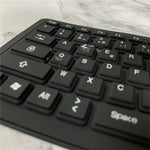 Clavier d'ordinateur portable de bureau étanche en silicone filaire USB 103 touches, langue française, longueur du câble : 1,5 m